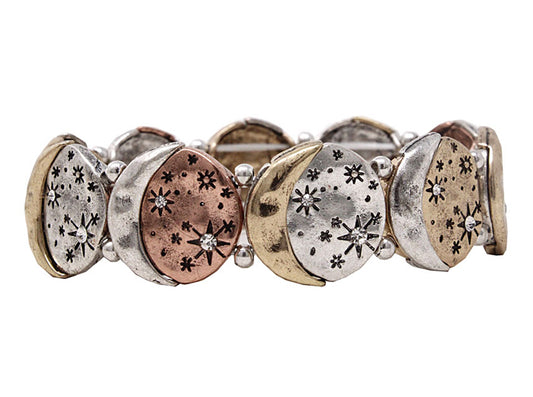 Moon/Star Stretch Bracelet - Multicolor