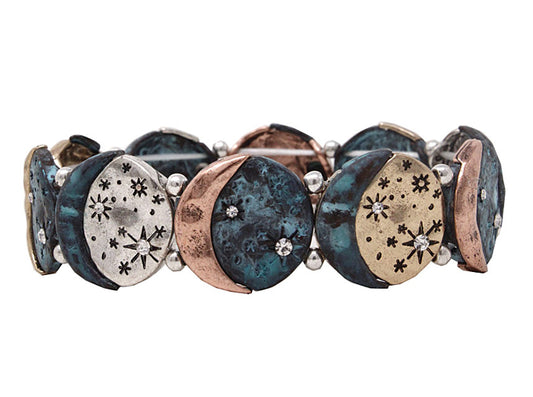 Moon/Star Stretch Bracelet - Multipatina