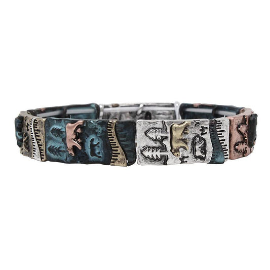 Bear Scene Stretch Bracelet - Multipatina