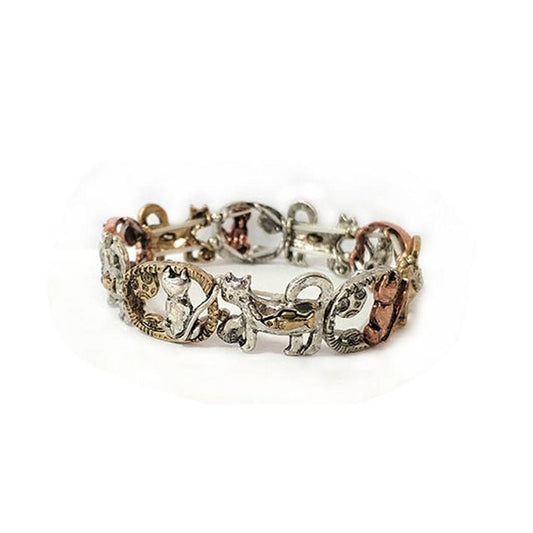 String Of Cats Stretch Bracelet - Multicolor