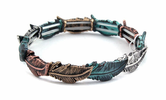 Feathers Stretch Bracelet - Multipatina