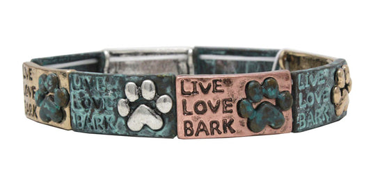 Live, Laugh, Bark Stretch Bracelet - Multipatina