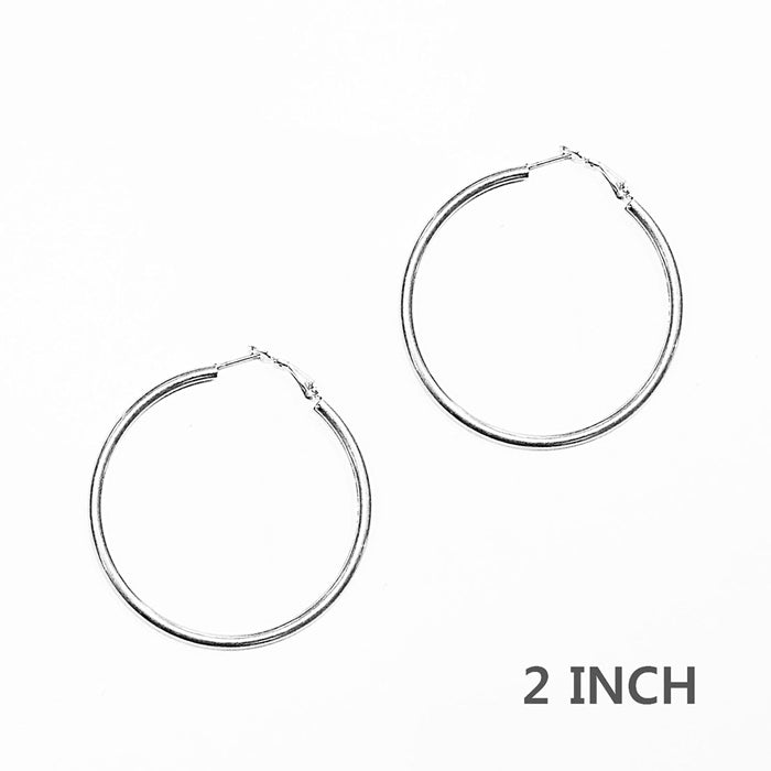 Silver Large Hoop Earrings