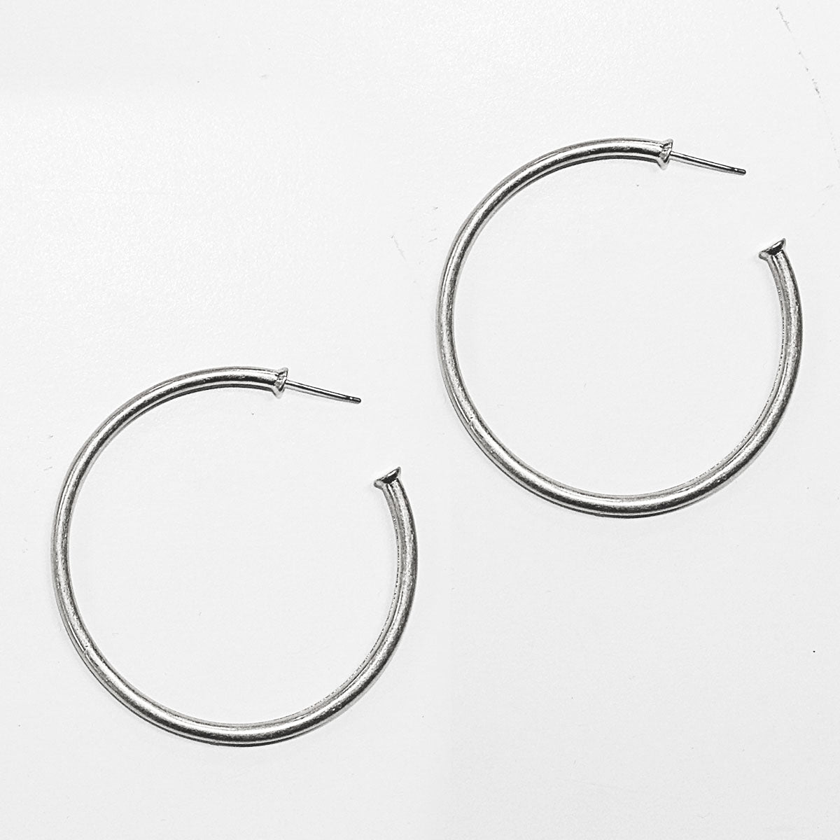 Thin Open Hoop - Post Earrings