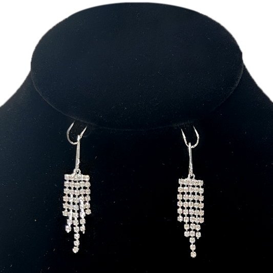 Five Crystal Strands Earrings