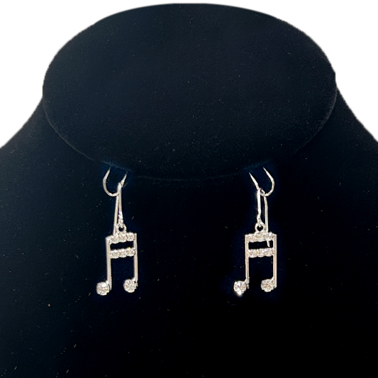 Musical Notes - Crystal Earrings