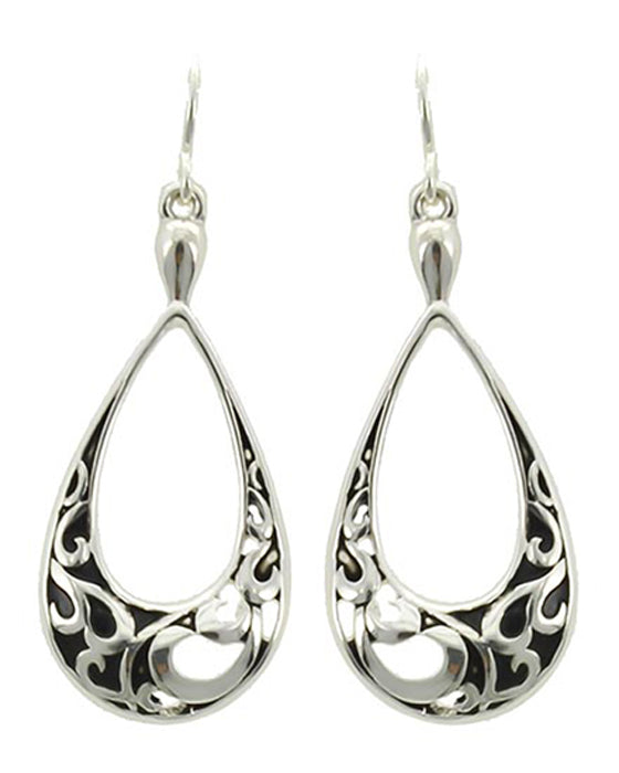 Teardrop Cutout Design Earrings