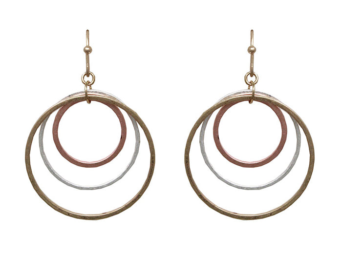 Triple Hoops Earrings - Multicolor