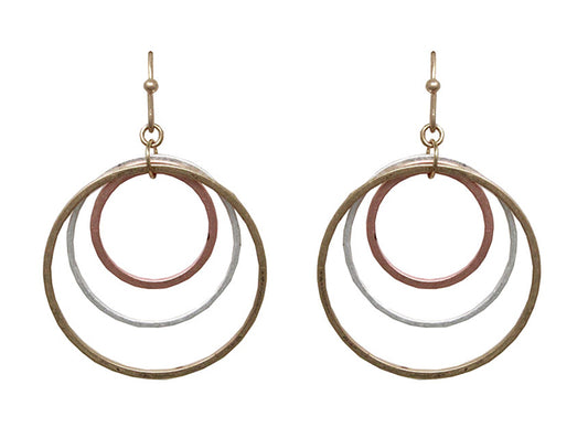 Triple Hoops Earrings - Multicolor