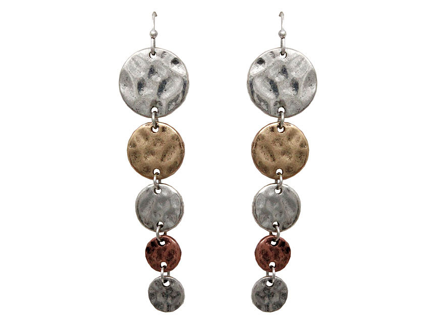 Five Stacked Circles Earrings