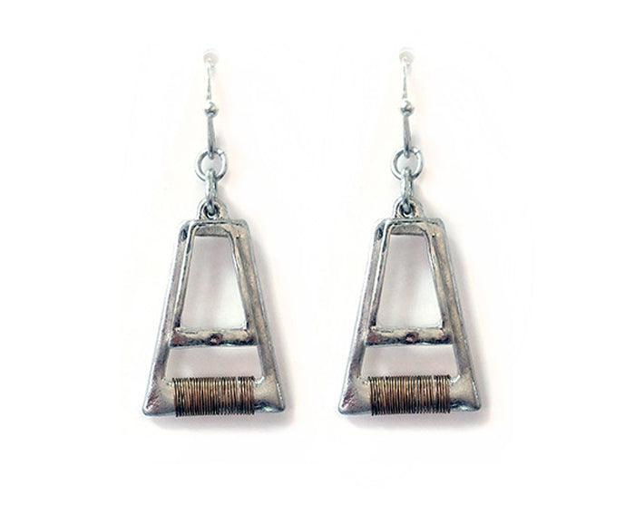 Double Pyramid w/ Wire Earrings