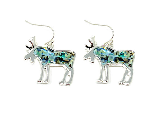 Moose Abalone Earrings