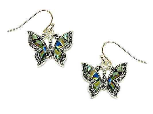 Abalone Butterfly Earrings