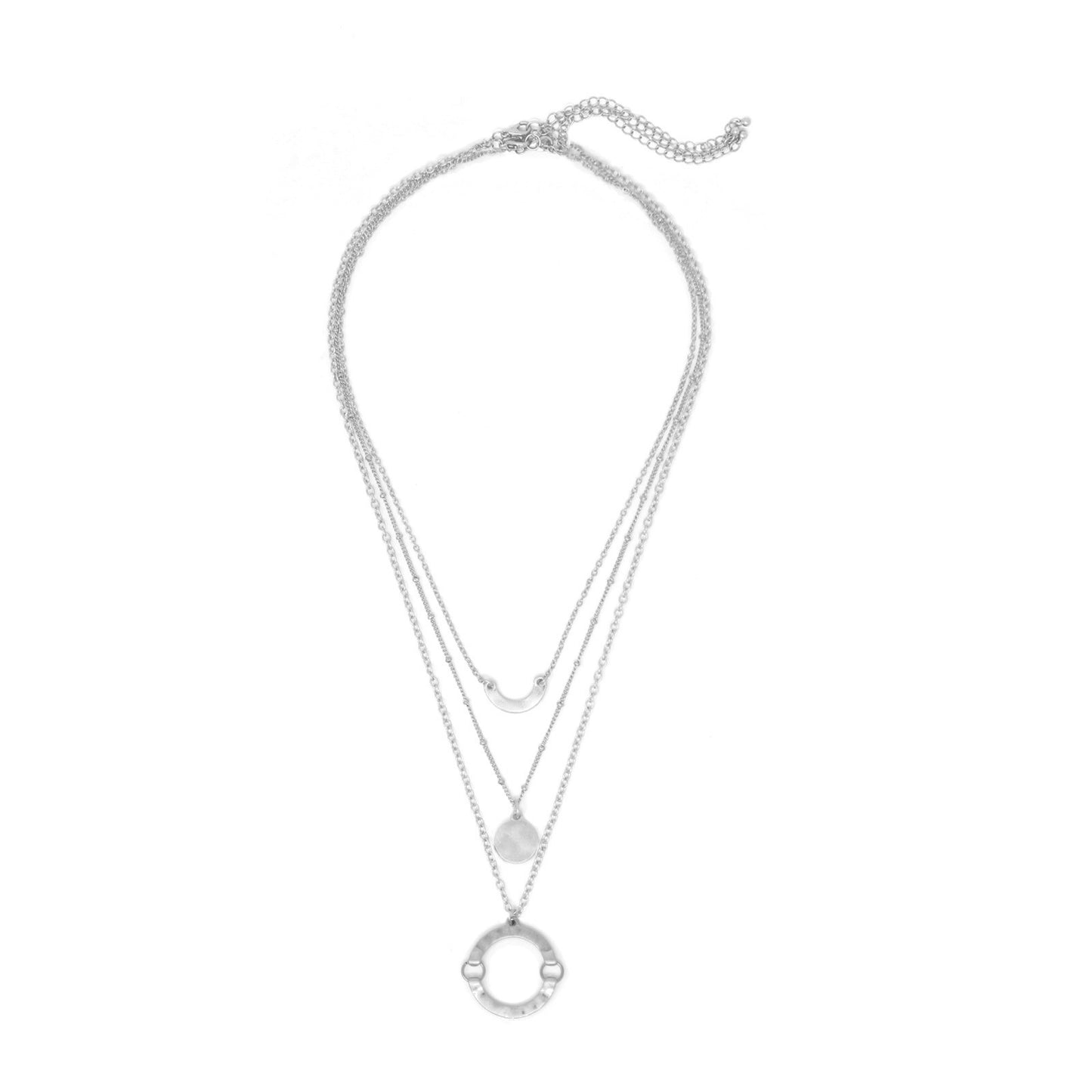 Set of Three - Half Circle/Circle Necklace