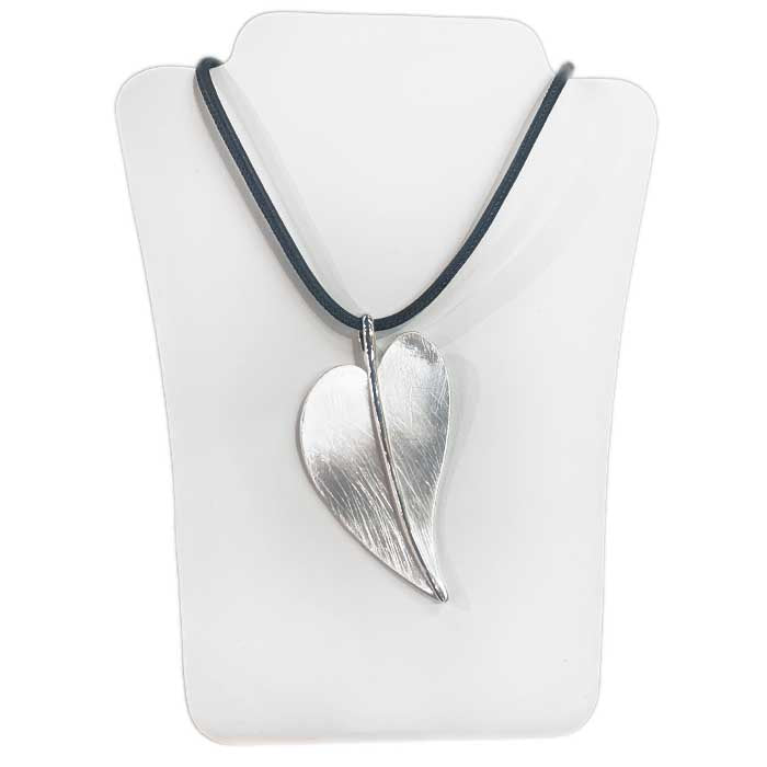 Solid Heart on Cord Necklace