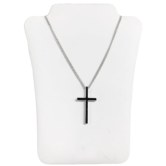 Cross - Silver w/ Black Center Multicolor Necklace