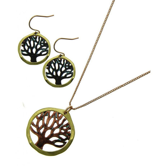 Tree Of Life - Round - Patina N/E Set