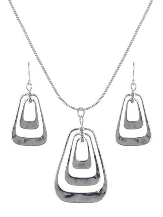 Triple Trapezoid - Silver N/E Set