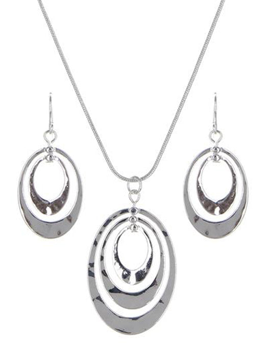 Triple Trapezoid - Silver N/E Set