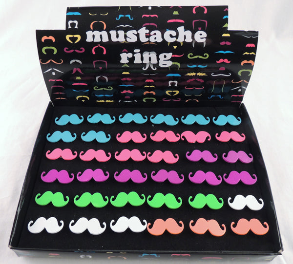 Neon Mustache Ring