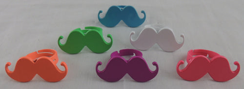 Neon Mustache Ring