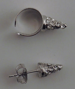 Crystal Spike - Ear Cuff w/ Post Earring.