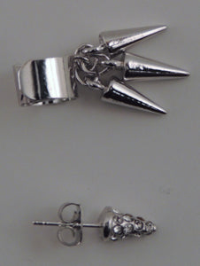 Triple Spikes - Ear Cuff W/ Post Earring