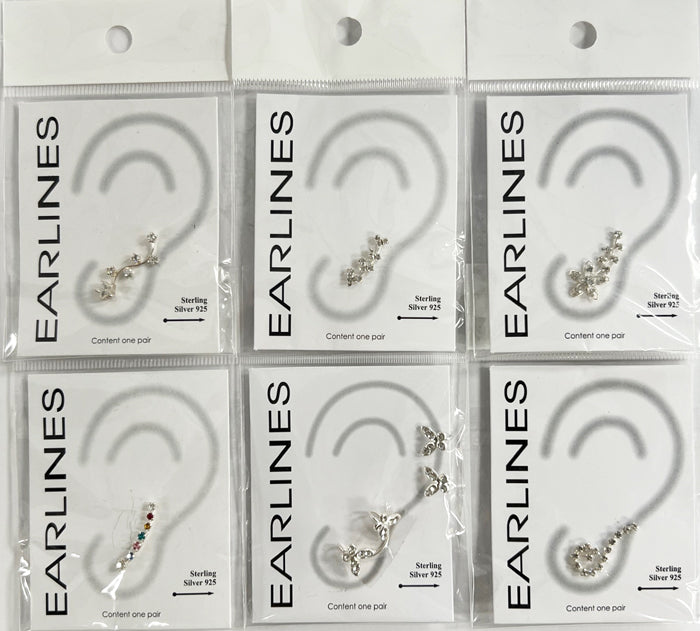 Sterling Silver Earrings - 12 Pair Set