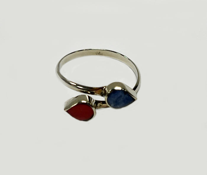 Dual Stones Adjustable Ring